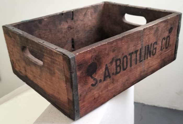 Vintage wooden bottle crate - SA Bottling Co