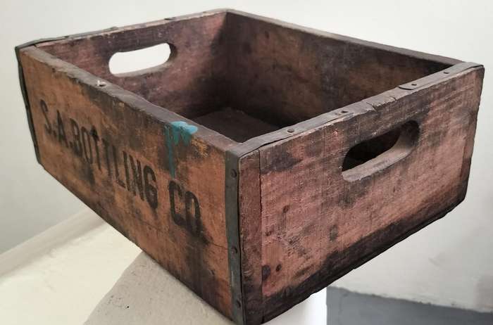 Vintage wooden bottle crate - SA Bottling Co