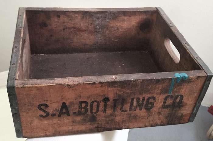 Vintage wooden bottle crate - SA Bottling Co