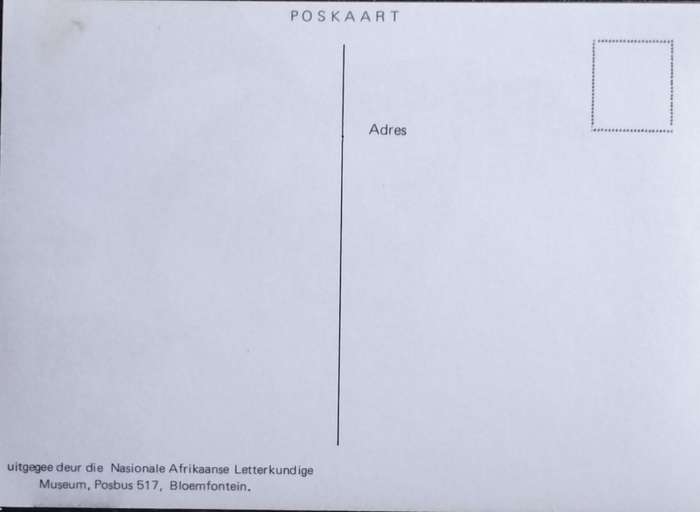 Poskaart / Post card - Gerhard J Beukes - uitgereik deur NAL museum