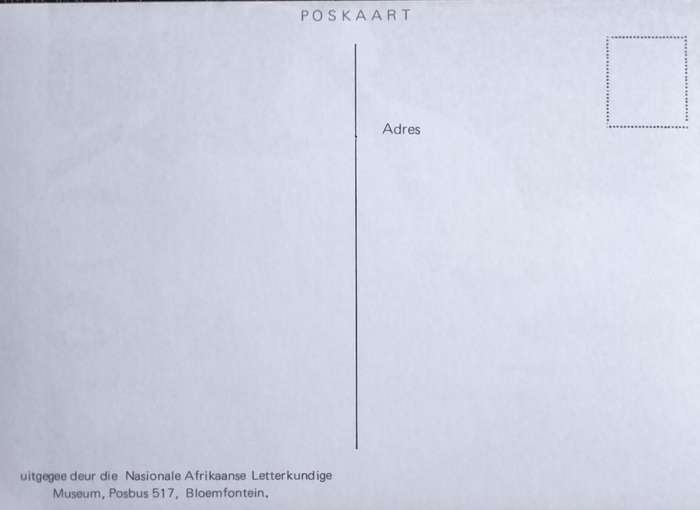 Poskaart / Post card - Diederik Johannes Opperman - uitgereik deur NAL museum