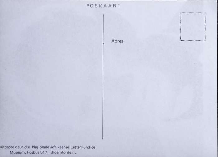 Poskaart / Post card - Pieter Johannes Schoeman - uitgereik deur NAL museum