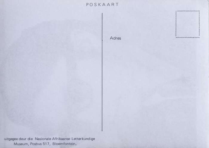 Poskaart / Post card - Pieter Georg du Plessis - uitgereik deur NAL museum