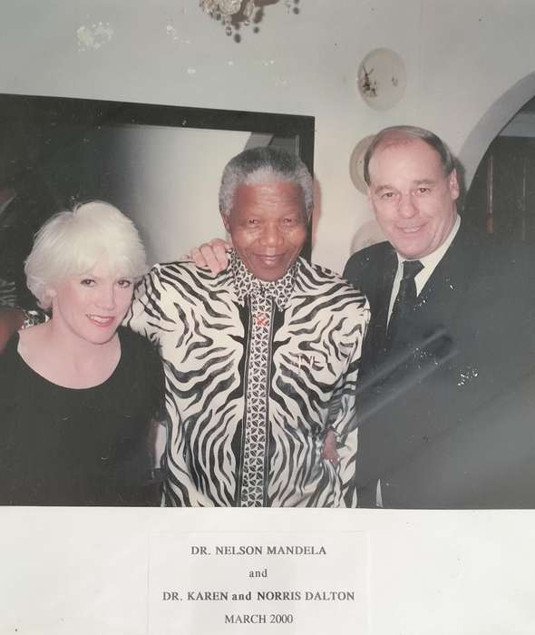 Mandela photograph (with Dalton couple 2000)