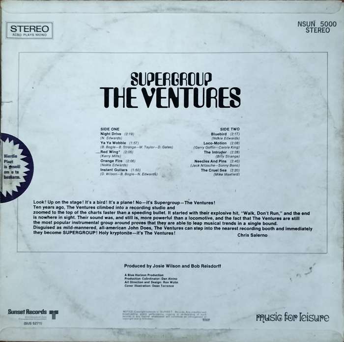 Vintage LP / Vinyl / Record - The Ventures (Supergroup)