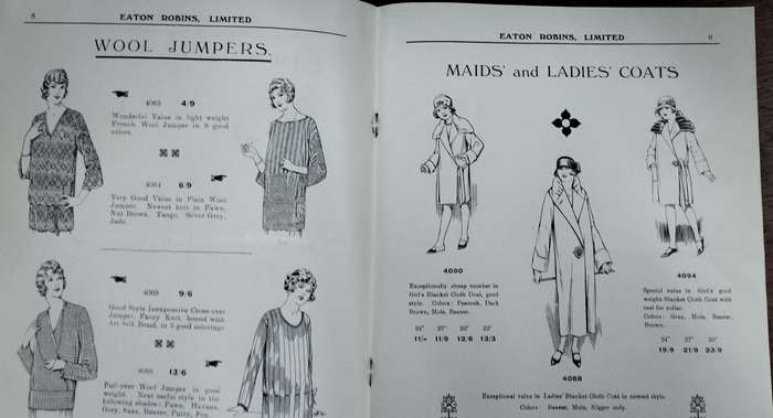 Cape Town History - Eaton Robins ladies winter catalogue 1925 (16 pages)