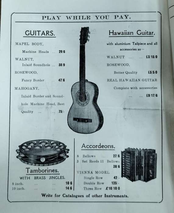 Port Elizabeth History -  Pamensky Bros / WC Adcock Musical Catalogue catalogue circa 1925 (8 pages)
