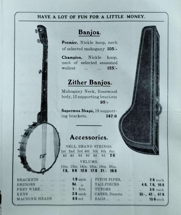 Port Elizabeth History -  Pamensky Bros / WC Adcock Musical Catalogue catalogue circa 1925 (8 pages)