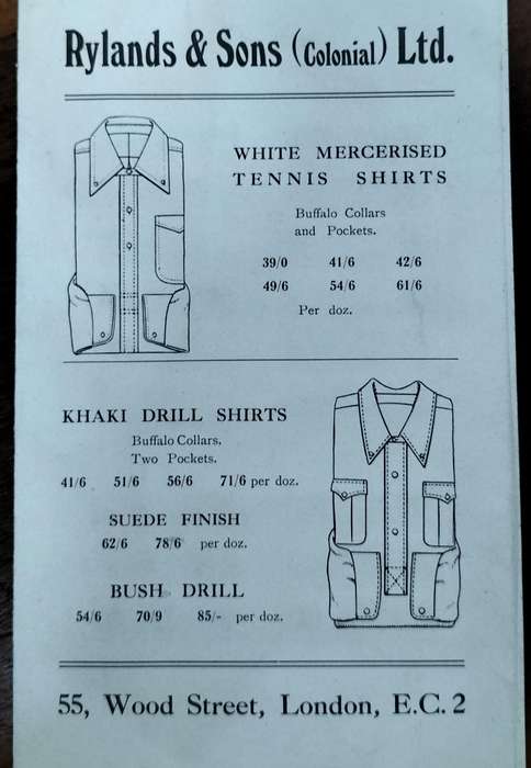 Rylands & Sons (Colonial) sample and advertising booklet (6 pages)