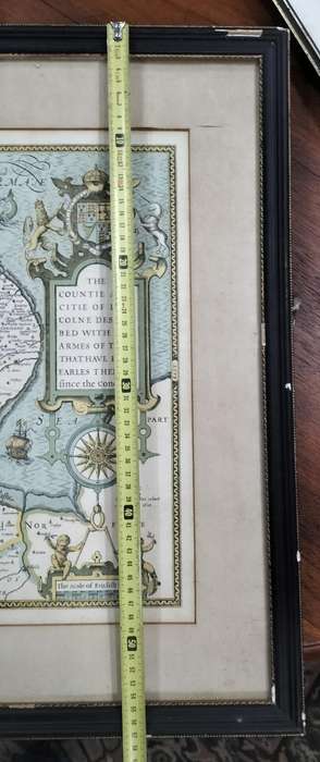 Antique British map (Lincolne) - framed