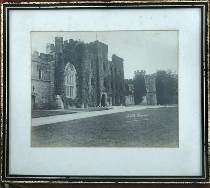 Antique framed photograph of British Castle