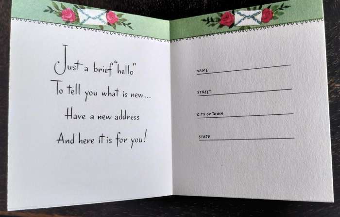 Vintage stationary - New address notification with envelopes (4 cards per packet)