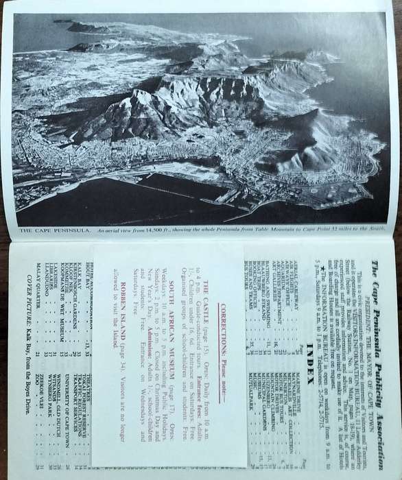 Cape Town tourist brochure - 1956