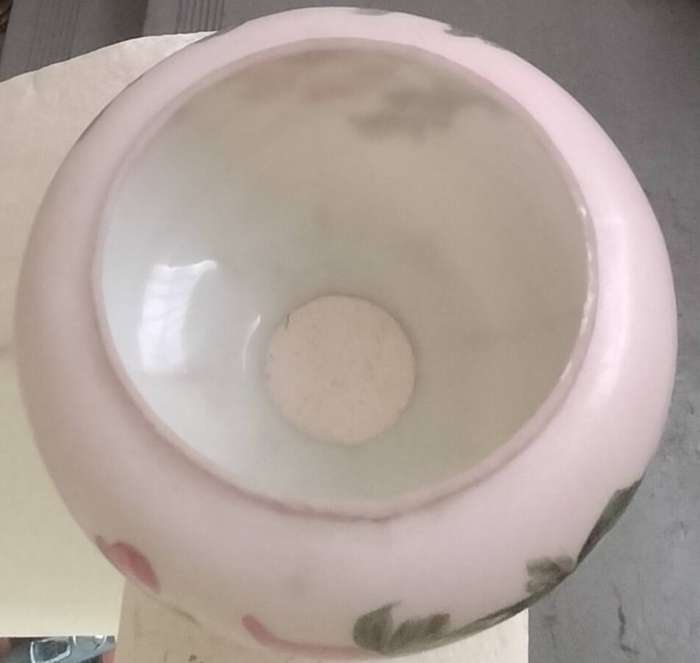 Small vintage ceiling lamp shade with flower pattern