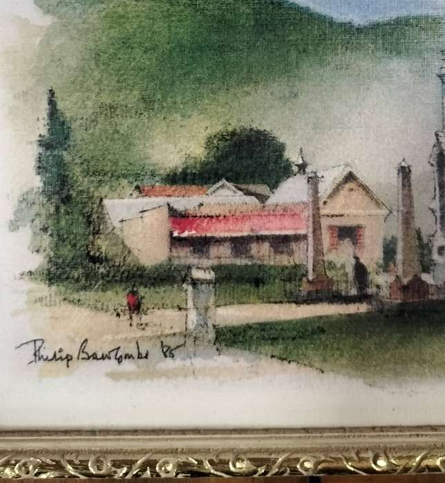 Philip Bawcombe print (1981) - Graaff-Reinet Groot Kerk
