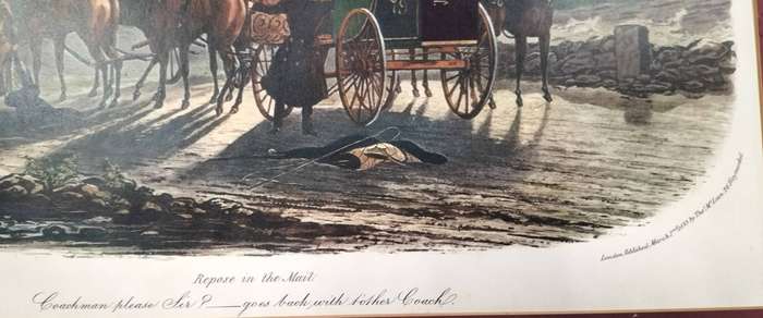 Unframed vintage print - Repose in the Mail - by Newhouse and Reeve