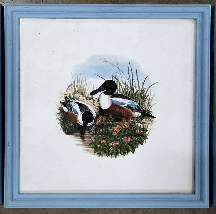 Set of three framed tiles - Ducks (17 x 17cm)