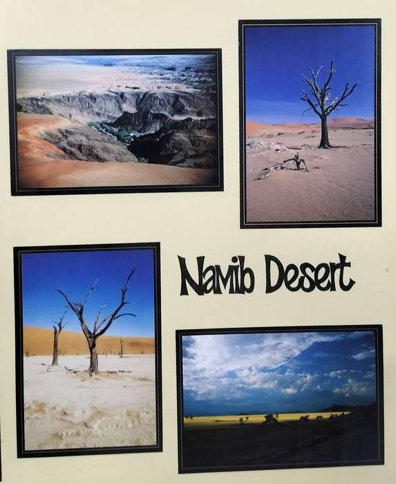Framed Namib Desert photographs (55,5 x 46cm)