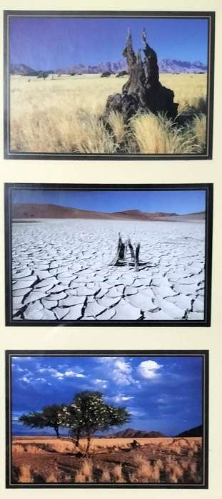 Framed Namib Desert photographs (55,5 x 46cm)