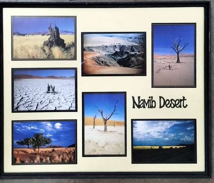 Framed Namib Desert photographs (55,5 x 46cm)