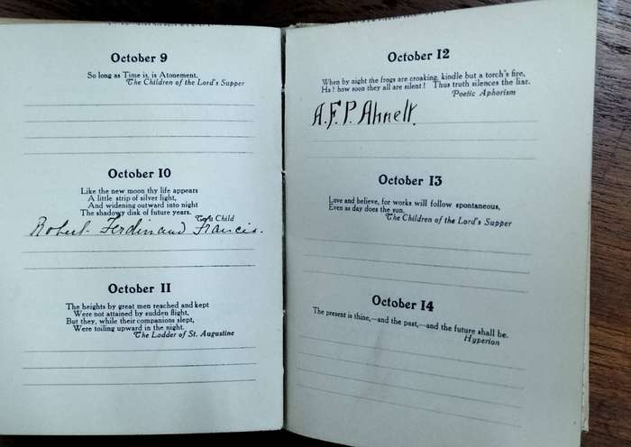 Longfellows birthday and anniversary booklet (1912)