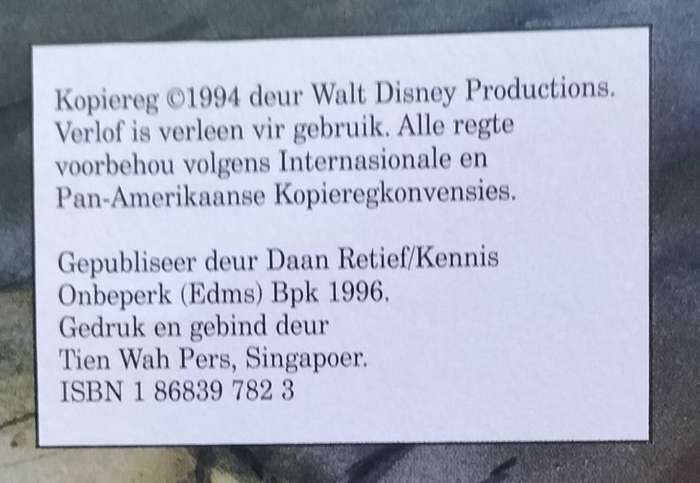 Disney se wonder wereld van lees - Die leeukoning - hardeband (1994)