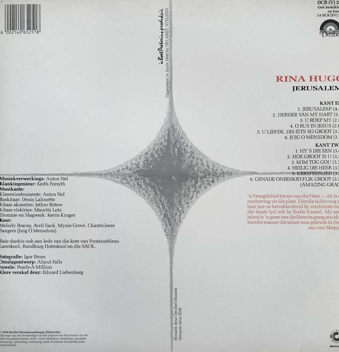 Rina Hugo - Jerusalem - Langspeel plaat (LP / Vinyl / Record)