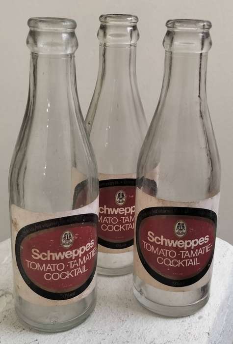 Vintages Schweppes Tomato Cocktail bottles (x 3)