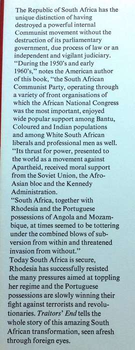 traitors' end - the rise and fall of the communist movement in Southern Africa - Nathaniel Weyl