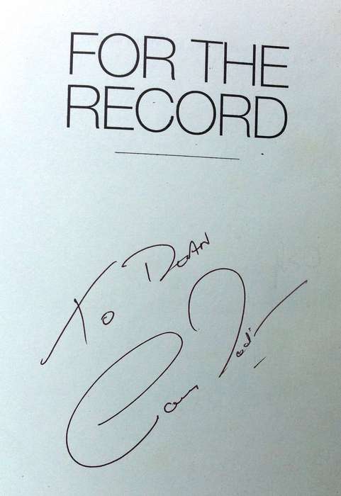 For the Record - Gary Teichmann - book signed by Gary Teichmann