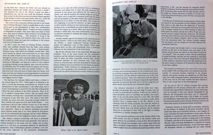 The Years Between - 1923 to 1973 - Half a Century of Responsible Government in Rhodesia - W D Gale