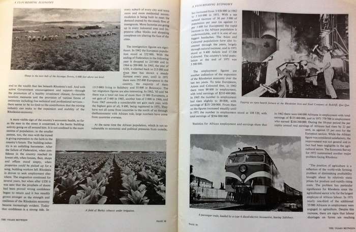 The Years Between - 1923 to 1973 - Half a Century of Responsible Government in Rhodesia - W D Gale