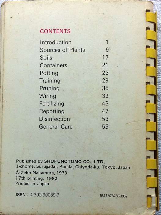 Miniature Bonsai Book-Bonsai Miniatures-Zeko Nakamura-Shufunotomo Co Ltd, Tokyo, Japan