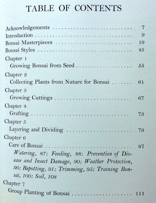 The Masters' Book of Bonsai compiled by Directors of The Japan Bonsai Association - Hardcover