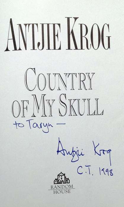 Country of my Skull - Antjie Krog - book signed by Author