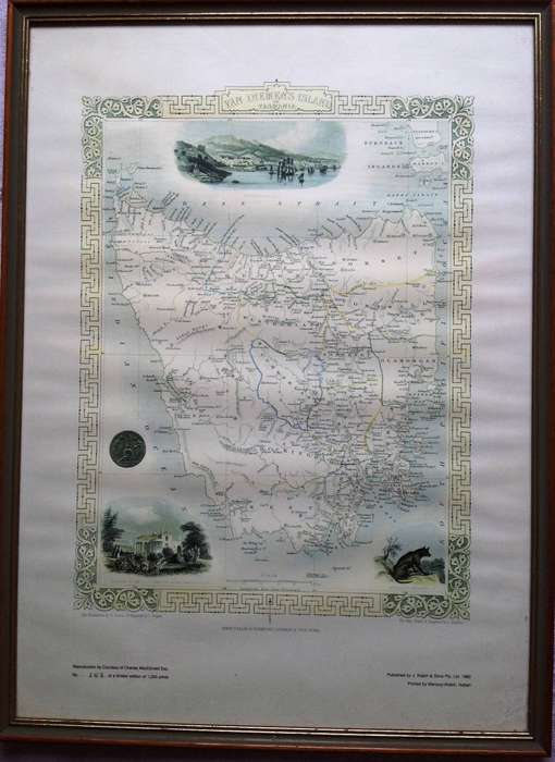 Van Diemen's Island or Tasmania - Colour Print Number 165 of 1,000