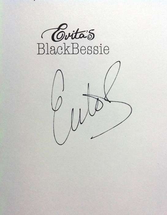 Evitas Black Bessie - Evita Bezuidenhout - Hardcover  Book signed by Evita Bezuidenhout