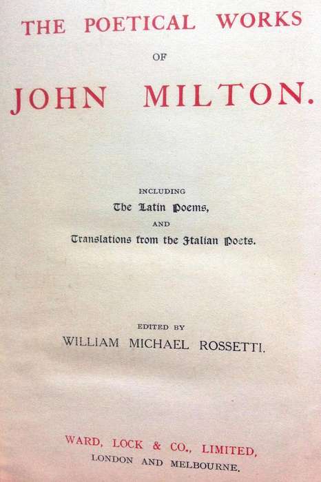 The Poetical Works of John Milton - Snakeskin Effect Leather Binding - Hardcover