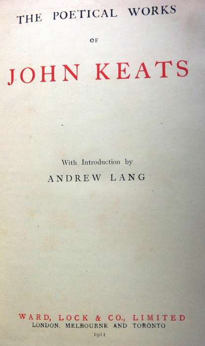 The Poetical Works of John Keats - Snakeskin Effect Leather Binding - Hardcover