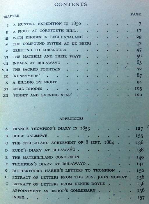 Matabele Thompson - His Autobiography and story of Rhodesia
