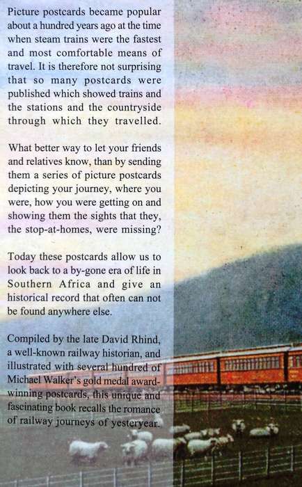 Historical Railway Postcard Journeys in Southern Africa-David Rhind & Michael Walker-book signed