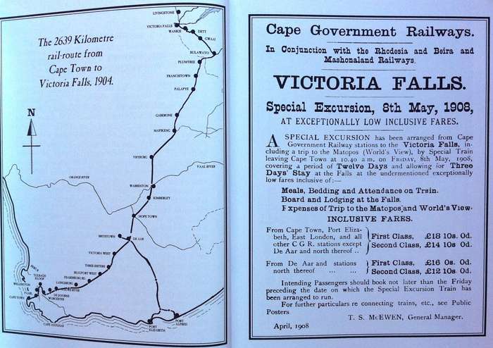 Historical Railway Postcard Journeys in Southern Africa-David Rhind & Michael Walker-book signed