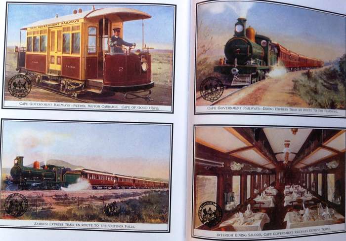 Historical Railway Postcard Journeys in Southern Africa-David Rhind & Michael Walker-book signed