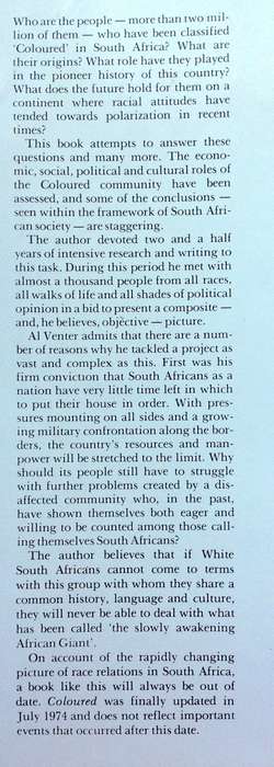 COLOURED - A Profile of Two Million SOUTH AFRICANS - Al J Venter - Hardcover