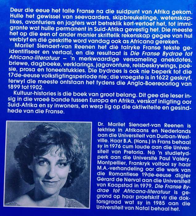 Die Franse Bydrae tot Africana-literatuur 1622 - 1902 - Marilet Sienaert-van Reenen - Hardeband
