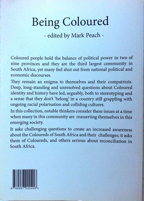 Being Coloured - Edited by Mark Peach       Book signed by Mark Peach