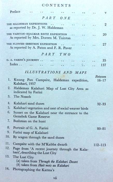 Lost City of the Kalahari - Fay Goldie - Hardcover The Farini Story and Reports on other Expeditions