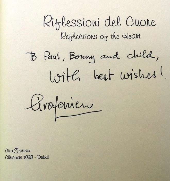 Reflections of the Heart - Ciro Ferriero - book signed by Author