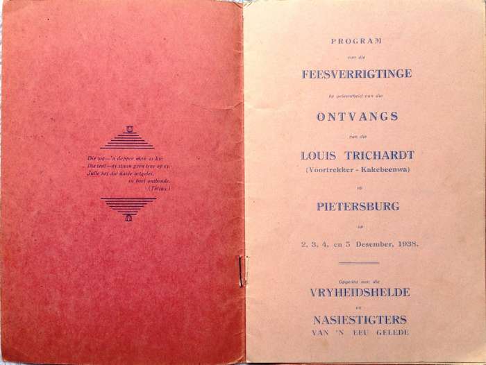 Op Louis Trichardt se Spoor - Eeufees - Ossewatrek - 1838 - 1938 Pietersburg