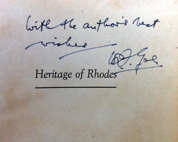 Heritage of Rhodes - W D Gale - Hardcover     Signed by Author